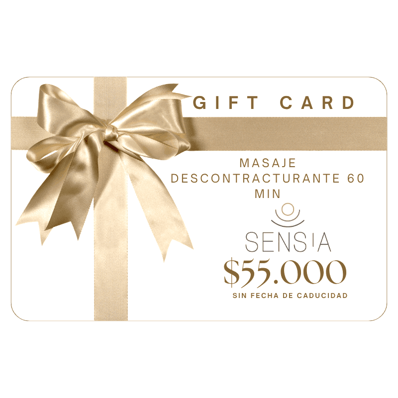 Tarjeta de Regalo – Masaje Descontracturante 60 min 1 Gift Card Sensia Spa De Masaje Descontracturante 60 Min
